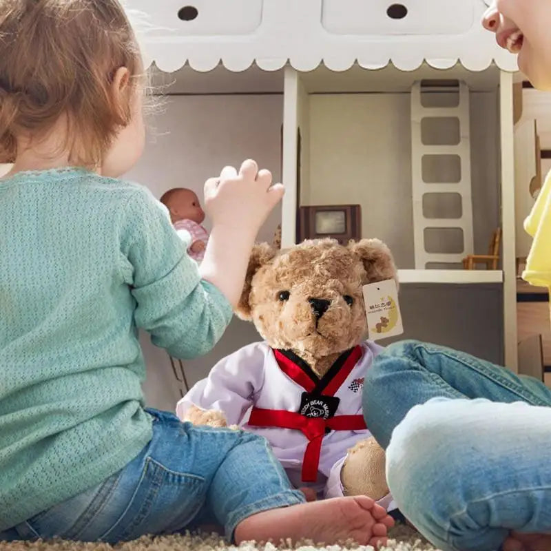 Taekwondo Teddy Bear Plush Toy Stuffed Animal Kumamoto Bear Dolls Baby Boys Girls Toys Children Birthday Gifts Popular Toys 2023