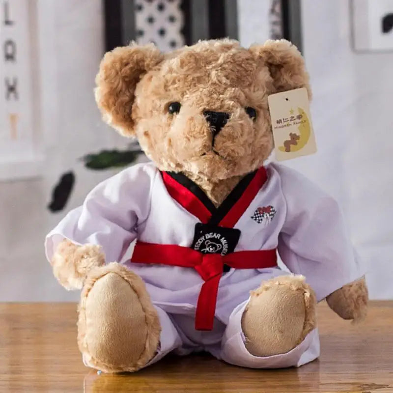 Taekwondo Teddy Bear Plush Toy Stuffed Animal Kumamoto Bear Dolls Baby Boys Girls Toys Children Birthday Gifts Popular Toys 2023