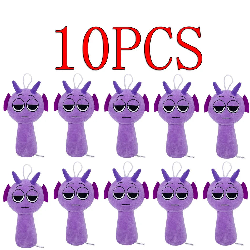 2025 10PCS Sprunki Plush Stuffed Dolls .Game Toys Cartoon Cute Soft Stuffed Incredibox Pillow Toy Kids Birthday Christmas Gifts