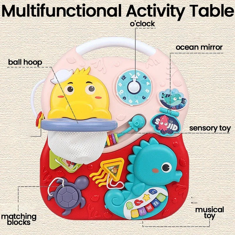 Baby Activity Table Musical Toys Sound Maker Games for Babies Sensory Toys Multi-Functional Movement Developing Educational Toys