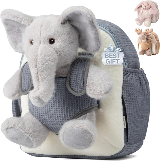 Toddler Backpack, Kids Bag with Detachable Toy, School Bags for Girls Aged 1–3, Soft Plush Children'S Backpacks, with Adjustable Straps, Perfect for Daycare, Travel & Kids Gifts