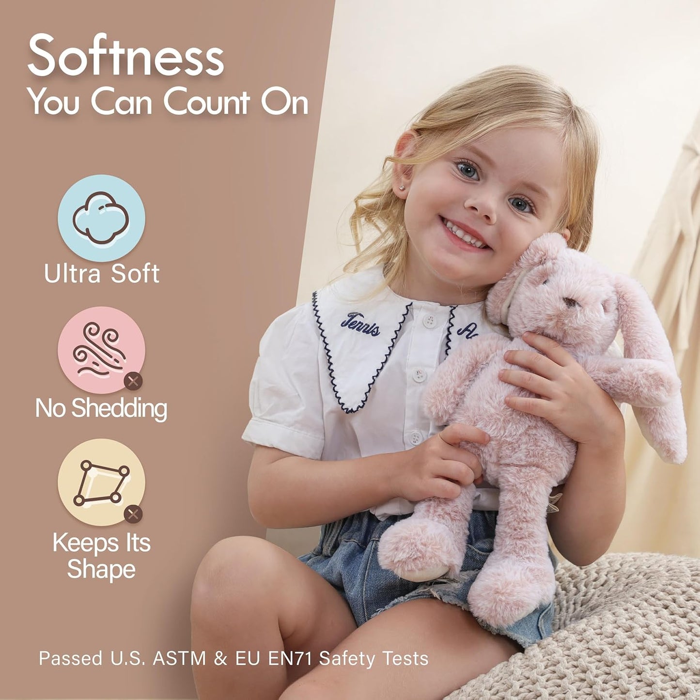 Toddler Backpack, Kids Bag with Detachable Toy, School Bags for Girls Aged 1–3, Soft Plush Children'S Backpacks, with Adjustable Straps, Perfect for Daycare, Travel & Kids Gifts