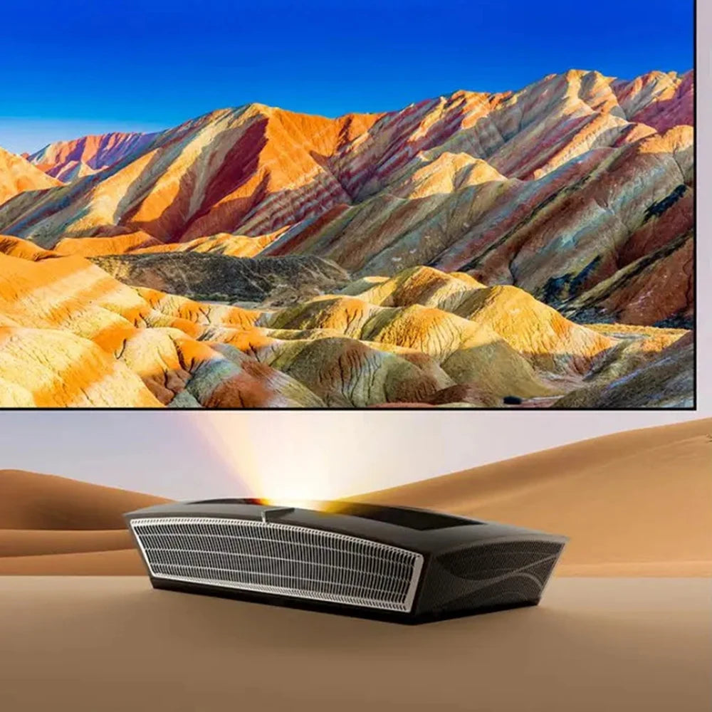 YDH-H6 4K Laser TV 3500 Lumens 3D Ultra Short Throw DLP Projector RGB Three Color Laser 200 Inch Wireless Home Theater
