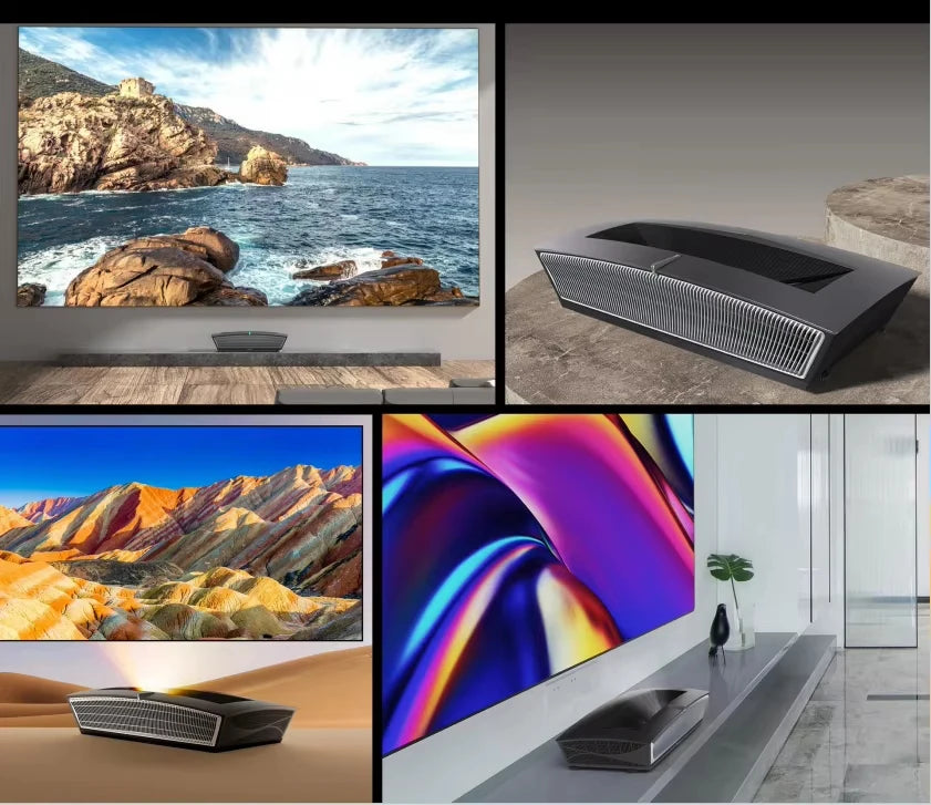 YDH-H6 4K Laser TV 3500 Lumens 3D Ultra Short Throw DLP Projector RGB Three Color Laser 200 Inch Wireless Home Theater