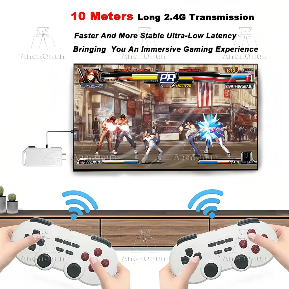 Newest 41000+ Games 4K Video Game Console Emuelec 9 Emulator Family Entertainment Retro Arcade TV Game Stick with 2 Controllers