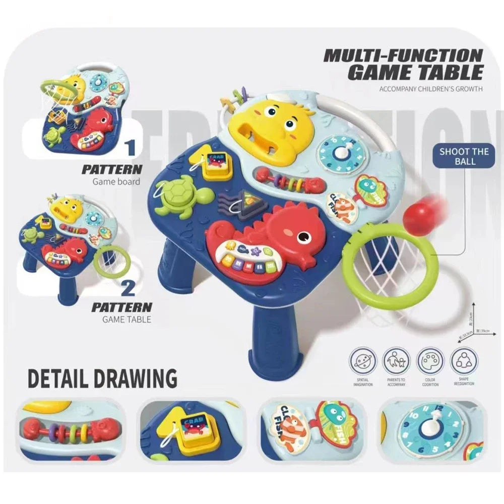 Baby Activity Table Musical Toys Sound Maker Games for Babies Sensory Toys Multi-Functional Movement Developing Educational Toys