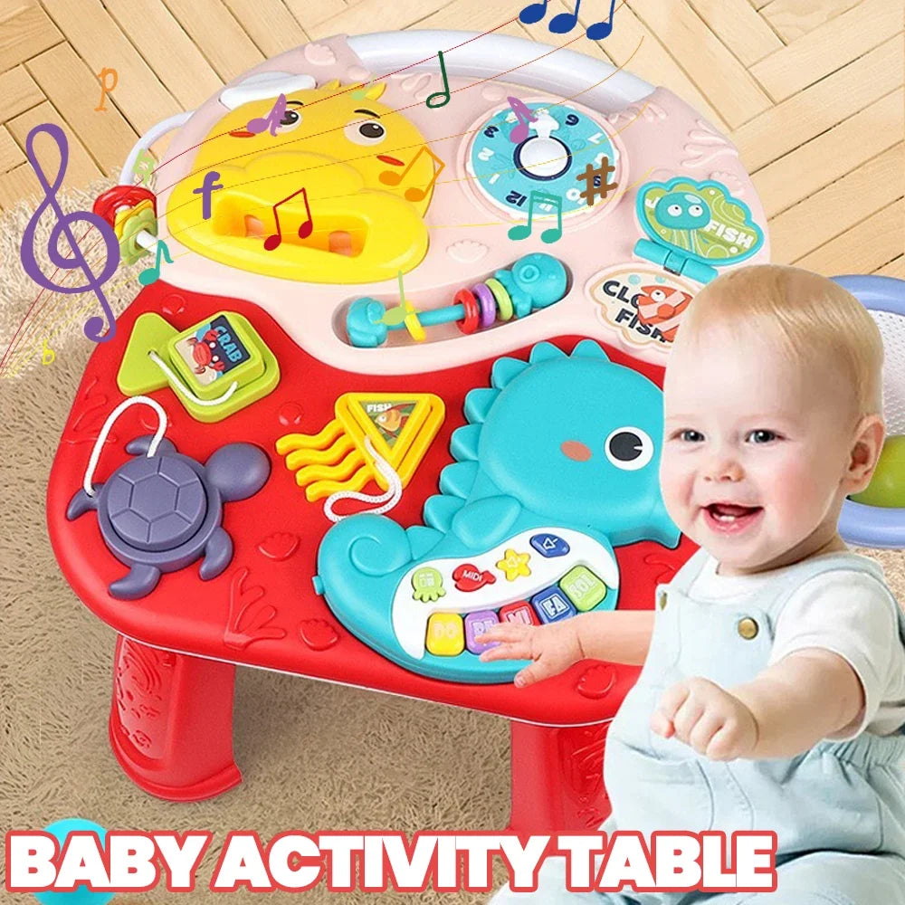 Baby Activity Table Musical Toys Sound Maker Games for Babies Sensory Toys Multi-Functional Movement Developing Educational Toys