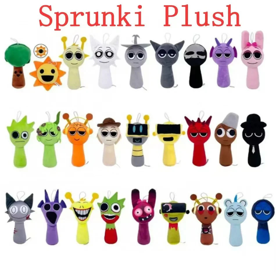 2025 10PCS Sprunki Plush Stuffed Dolls .Game Toys Cartoon Cute Soft Stuffed Incredibox Pillow Toy Kids Birthday Christmas Gifts