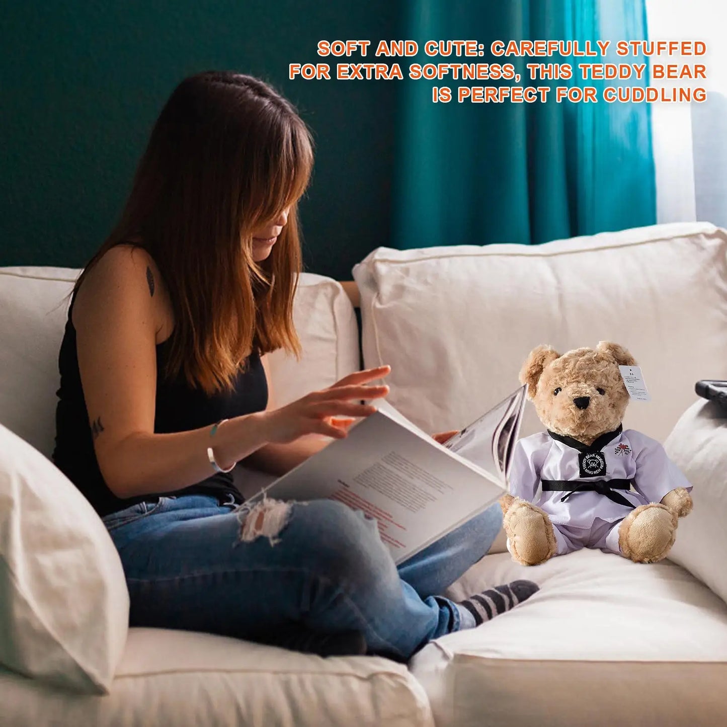 Taekwondo Teddy Bear Plush Toy Stuffed Animal Kumamoto Bear Dolls Baby Boys Girls Toys Children Birthday Gifts Popular Toys 2023